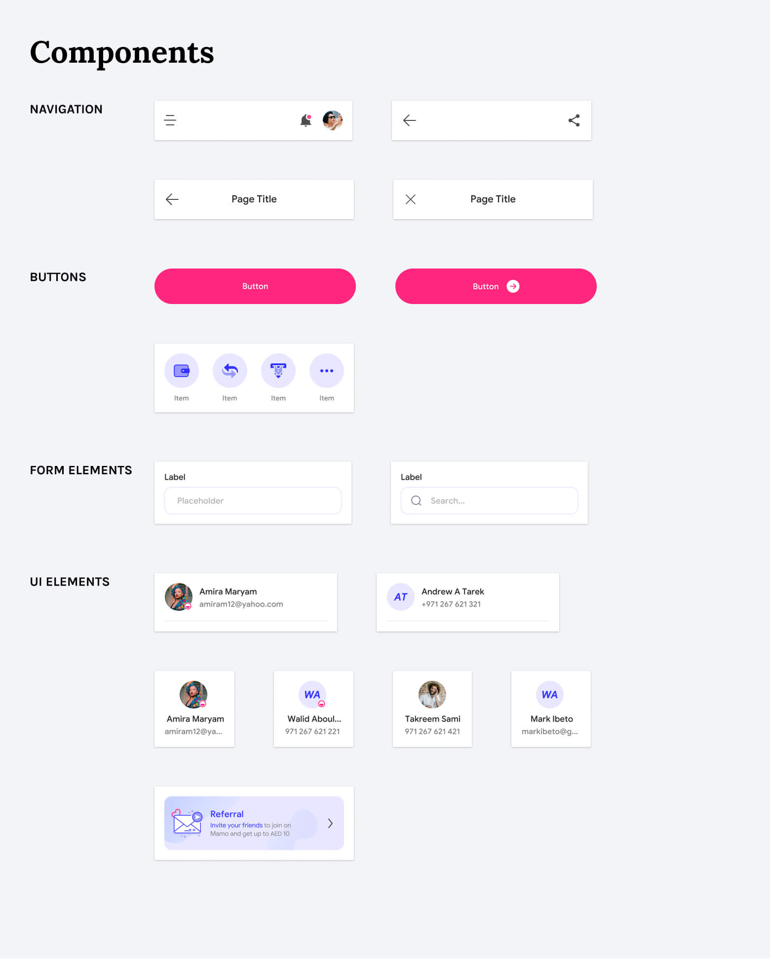 Visual Design for Project — MamoPay App