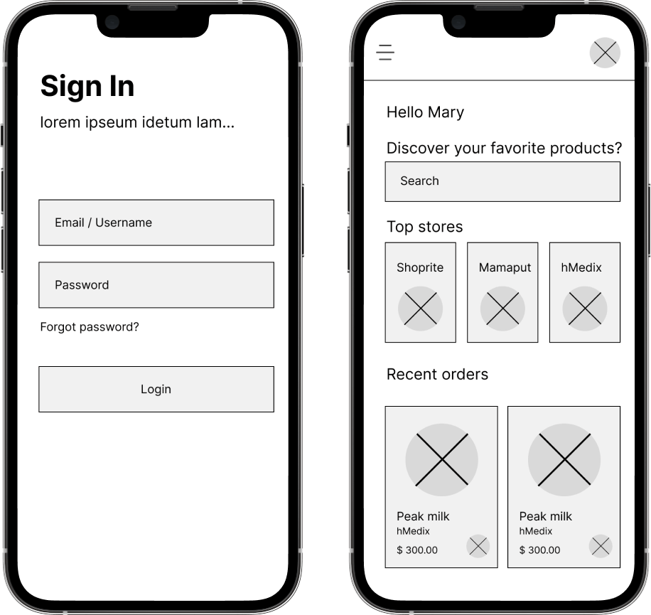 Wireframe for Project — Jane App